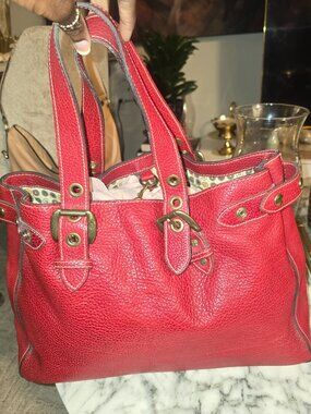 Vintage J&M Davidson Red Leather Handbag
